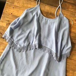 TOBI baby blue floral tunic dress
